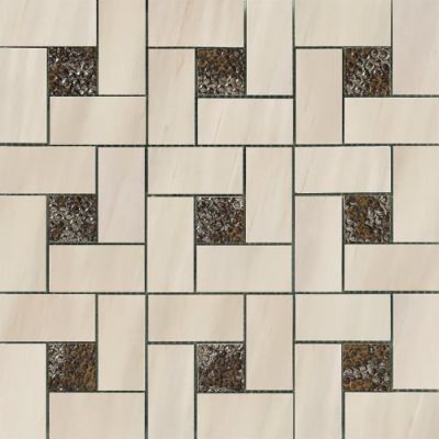 Happy Floors Dolomite Beige Pinwheel Mosaic Polished 6049-G
