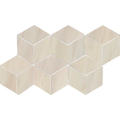 Happy Floors Dolomite Beige 3d Hex Mosaic Polished 6050-G