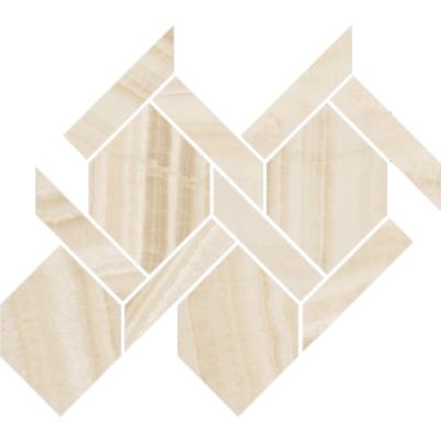 Happy Floors Onyx Honey Rope Mosaic Natural 7007-G