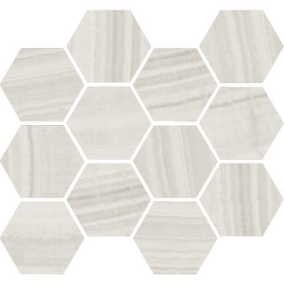 Happy Floors Onyx Milk Hexagon Mosaic Polished 7035-G