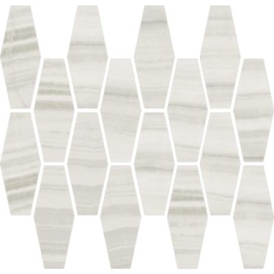 Happy Floors Onyx Milk Long Hex Mosaic Polished 7038-G