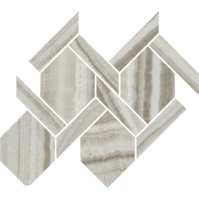 Happy Floors Onyx Silver Rope Mosaic Polished 7057-G