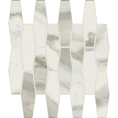 Happy Floors Stratus Grigio Elongated Hex Mosaic Polished 7178-G