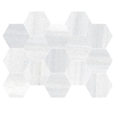 Happy Floors Macael Blanco Hexagon Mosaic Polished 7918-G