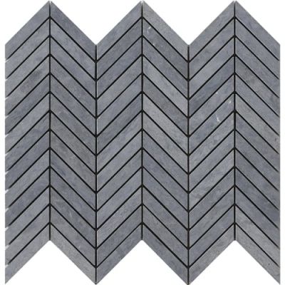 Happy Floors Stone & Marble Wooden Silver Chevron Mosaic I PD164