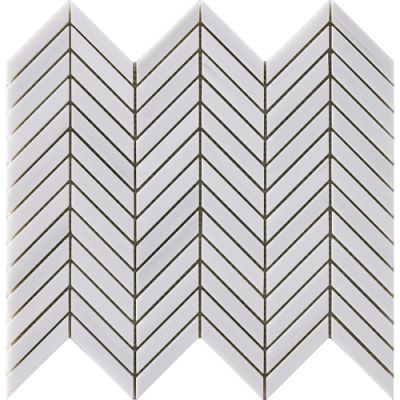 Happy Floors Stone & Marble Dolomite Chevron Mosaic I PD184