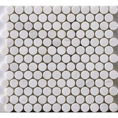Happy Floors Stone & Marble Dolomite Penny Round Mosaic I PD185