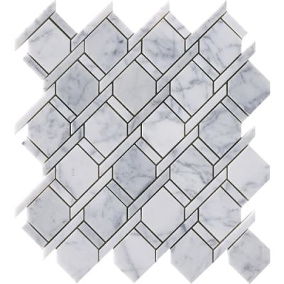 Happy Floors Stone & Marble Statuario Rope Mosaic I PD193