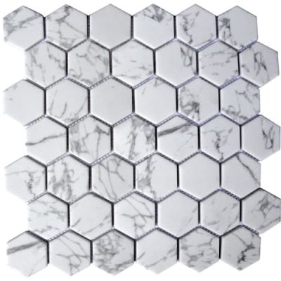 Happy Floors Endura Arabescato Hexagon Mosaic Natural PD210