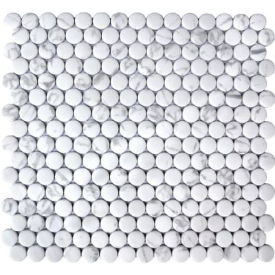 Happy Floors Endura Arabescato Penny Round Mosaic Natural PD211