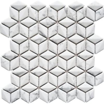 Happy Floors Endura Arabescato 3d Rhomboid Mosaic Natural PD213