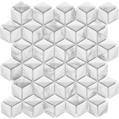 Happy Floors Endura Calacatta 3d Rhomboid Mosaic Natural PD223