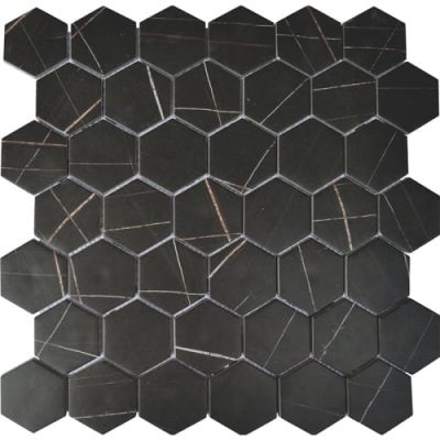 Happy Floors Endura Sahara Noir Hexagon Mosaic Natural PD225