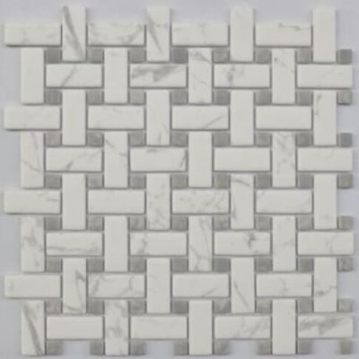 Happy Floors Endura Arabescato Basketweave Mosaic Natural PD250