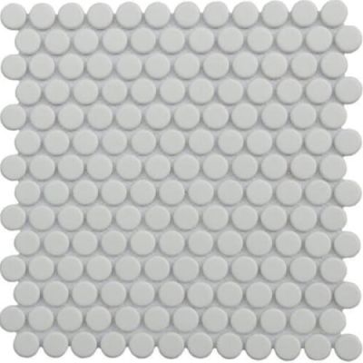 Happy Floors Endura White Penny Round Mosaic Natural PD365