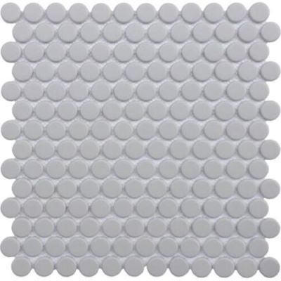 Happy Floors Endura Light Grey Penny Round Mosaic Natural PD370