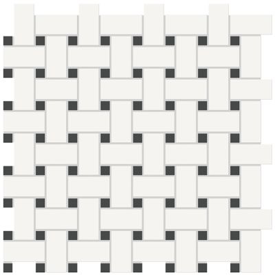 Florida Tile Soho Canvas White & Retro Black CANA450104700