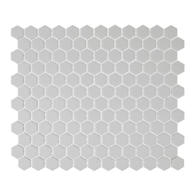 Carrollton Style Access  Gray 1″ Hexagon Glossy CTMS051HEXG