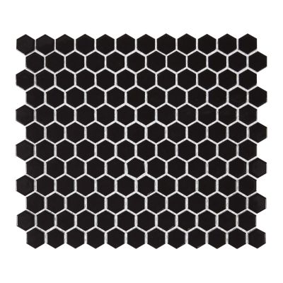Carrollton Style Access  Charcoal 1″ Hexagon Glossy CTMS081HEXG