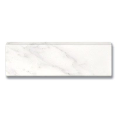 Stone Trim Akdo  12” Base Molding Carrara Bella (H) White, Gray MB1604-BM12H0