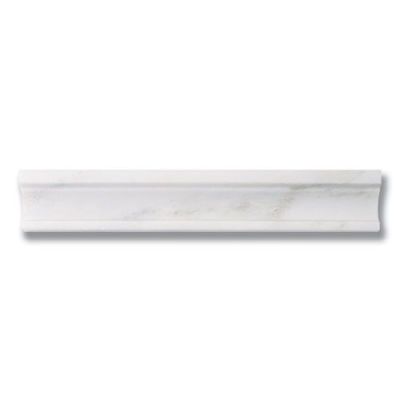 Stone Trim Akdo  12” Contemporary Rail Carrara Bella (P) White, Gray MB1604-CR12P0