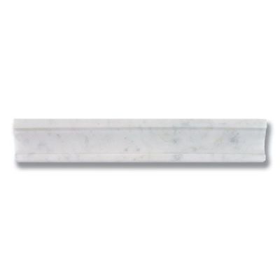 Stone Trim Akdo  12” Contemporary Rail Carrara (H) White, Gray MB1130-CR12H0