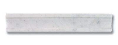 Stone Trim Akdo  12” Contemporary Rail Carrara (P) White, Gray MB1130-CR12P0