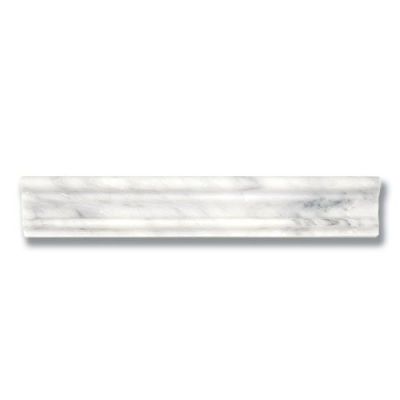 Stone Trim Akdo  12” Grand Molding Carrara Bella (P) White, Gray MB1604-GM12P0