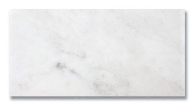 Stone Tile Akdo  6” x 12” Carrara (H) White, Gray MB1130-0612H1