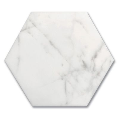 Stone Tile Akdo  8″ Hexagon Calacatta (H) Gray, Taupe, White MB1203-HEX8H0