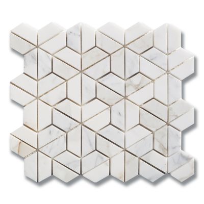 Stone Mosaics Akdo  Hoshi Calacatta (H) White, Gray, Taupe MB1203-HOSHH0