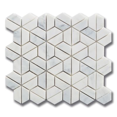 Stone Mosaics Akdo  Hoshi Carrara Bella (H) White, Gray MB1604-HOSHH0