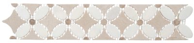 Flower Glazzio  Thassos white(oval)+Emp. light(dots)+Crema marfil(base) FS730L