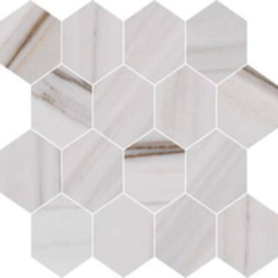 Alustra Florida Tile Majestic White Lasa FTIALU10M3x3HEX