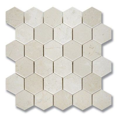 Stone Mosaics Akdo  Hexagon Bursa Beige (H) Beige MB1004-HEXAH0