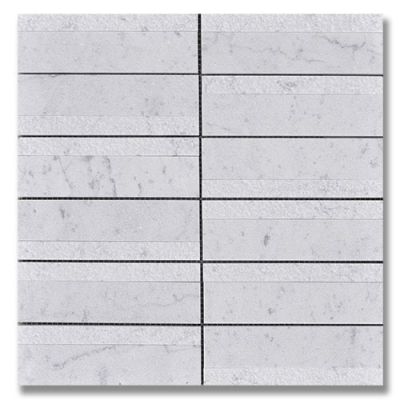 Stone Mosaics Akdo  Kaya Azan White (H&SB) White, Gray MB1130-AZAN00