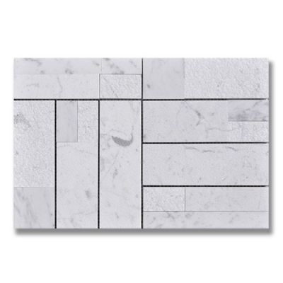 Stone Mosaics Akdo  Kaya Khani White (H&SB) White, Gray MB1130-KHAN00