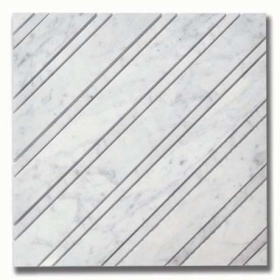 Stone Mosaics Akdo  Luminous Beam Carrara (H&P) White, Gray MB1130-DS08H0
