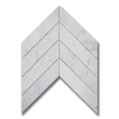 Stone Mosaics Akdo  Luminous Rise Carrara (H & Combed) White, Gray MB1130-RISEH0