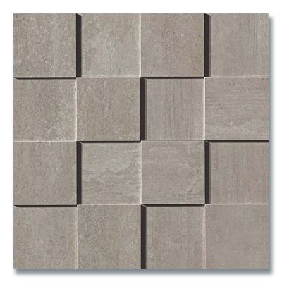 Cement-look Akdo  Mark Chrome 3D Mosaic (Matte) Gray PO1862-COMPM0