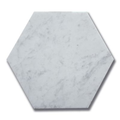 Stone Tile Akdo  8″ Hexagon Carrara Bella (H) White, Gray MB1604-HEX8H0