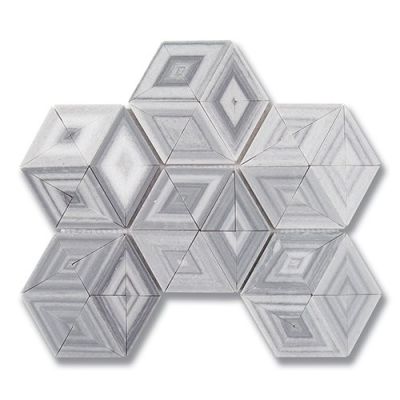 Stone Mosaics Akdo  Origami Setsumi Zebra (P) Gray, White MB1777-SESU00