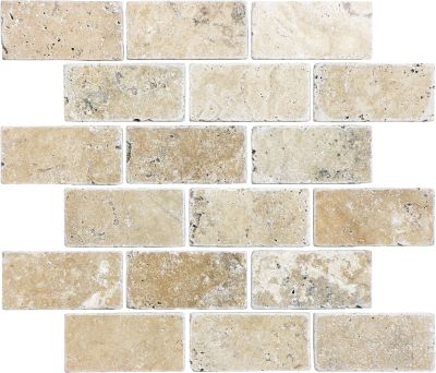 Florida Tile Travertine Picasso Tumbled FTIP0444A2X4