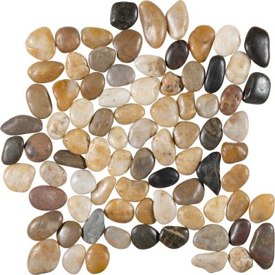 Florida Tile Pebbles Mixed Salad Round FTIPT10412X12
