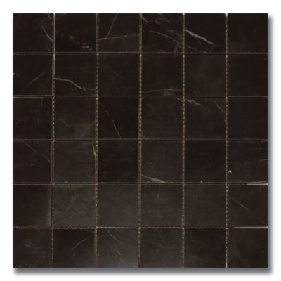 Stone-look Akdo  Renaissance 2” x 2” Marquina (P) Black PO2317-M002P0