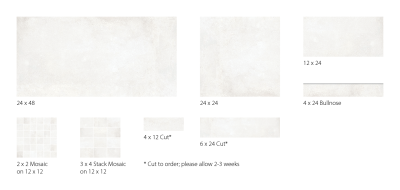 Surface Art Vintage Collection Manhattan Pearl VintageCollectionManhattanPearl2424GlossySquareCementRectified