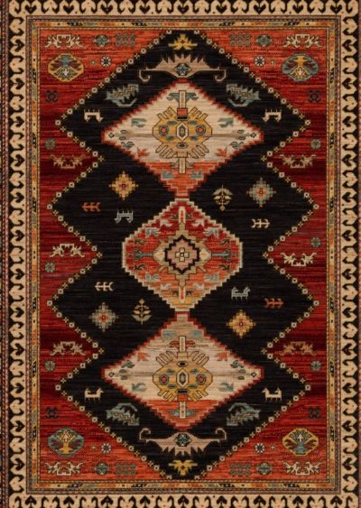 Jordans Signature Series Turkoman 51k Rust/Black 2’8″ x 7’4″ Turkoman51KRust/Black28x74