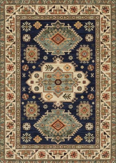 Jordans Signature Series Turkoman 532b Navy/Beige 3’3″ x 4’10” Turkoman532BNavy/Beige33x410