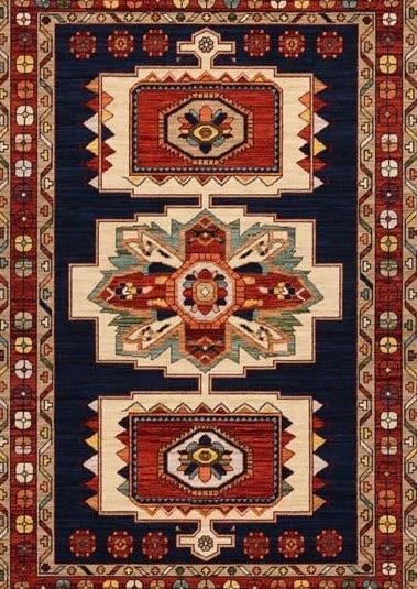 Jordans Signature Series Turkoman 90b Navy/Red 3’3″ x 4’10” Turkoman90BNavy/Red33x410