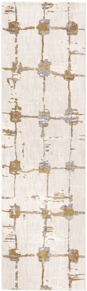 Karastan Rugs Artisan Mirage Brushed Gold by Scott Living Antique White 2’4″ x 7’10” Runner 9167810037028094SG